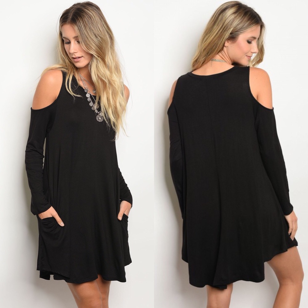 🆕 | COLD SHOULDER SWING DRESS | - Picture 3 of 4