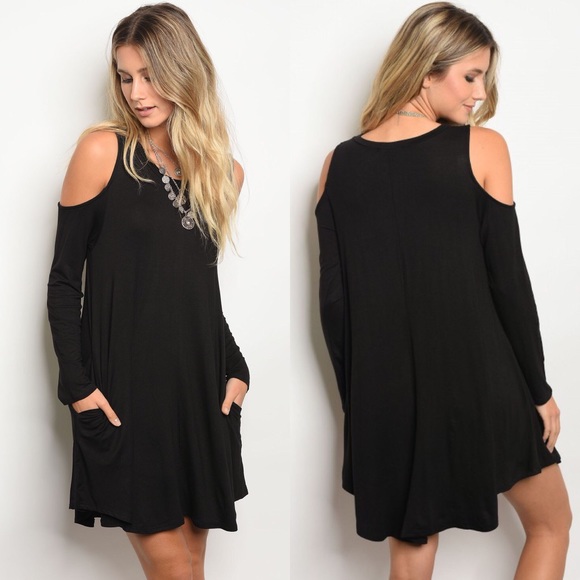 🆕 | COLD SHOULDER SWING DRESS | - Picture 3 of 4