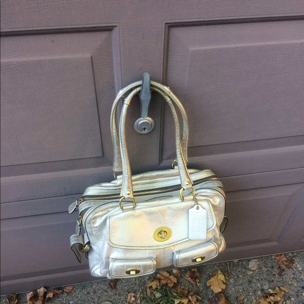 COACH LTD ED PEYTON LEGACY METALLIC LEATHER PURSE