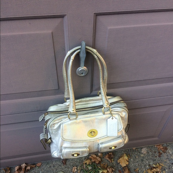 COACH LTD ED PEYTON LEGACY METALLIC LEATHER PURSE - Picture 1 of 8