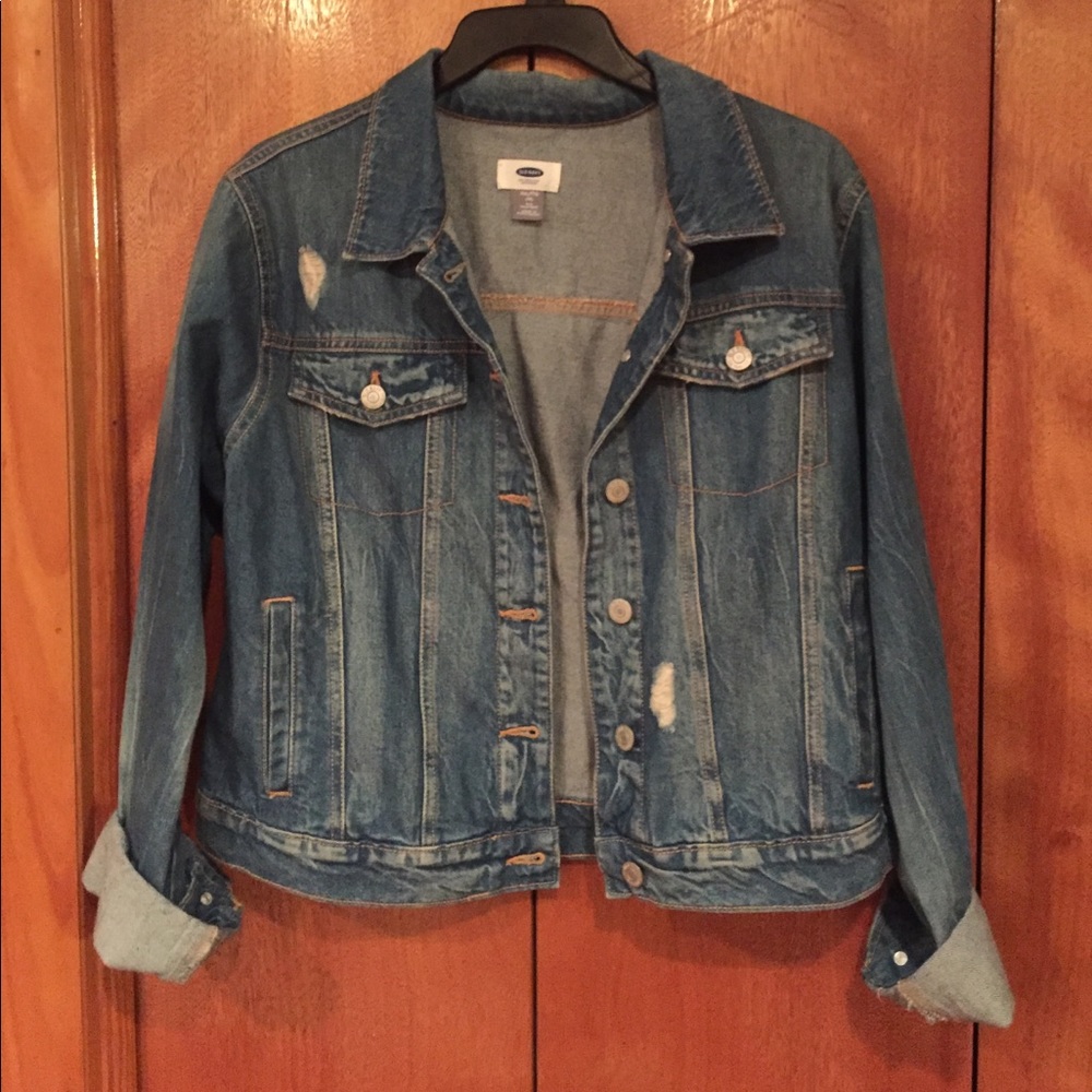 Old Navy Distressed Denim Jacket