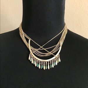 White House BLack Market GoldTone Chocker Necklace