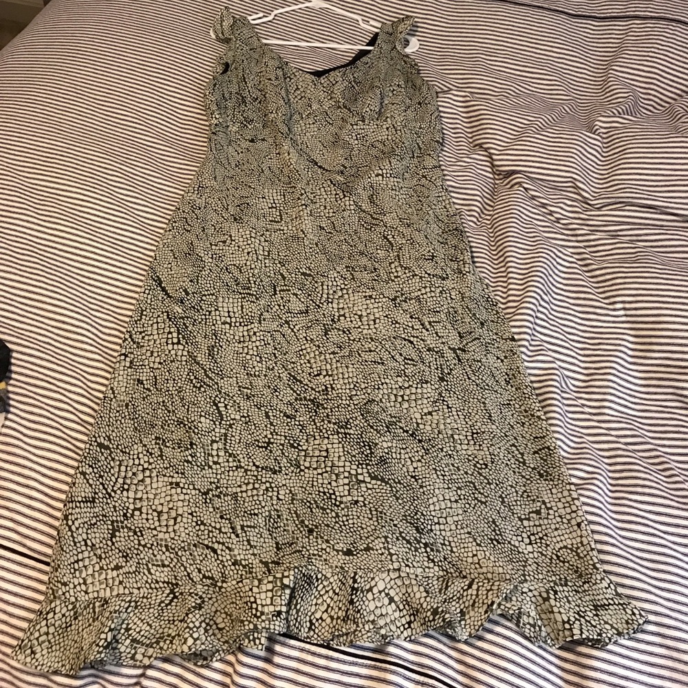 YL snakeprint midi dress