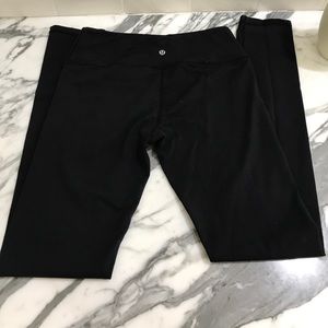 Lululemon plain black leggings full length 8