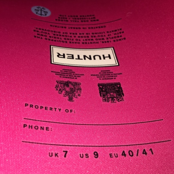 NWT  Hunter Boots Tall Glossy Pink - Picture 7 of 8