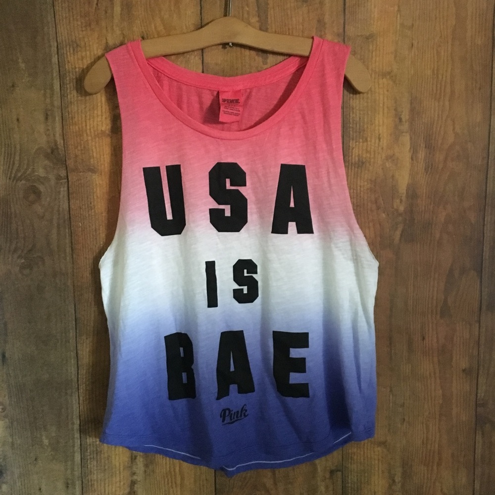 Pink Tank Top "USA is Bae"