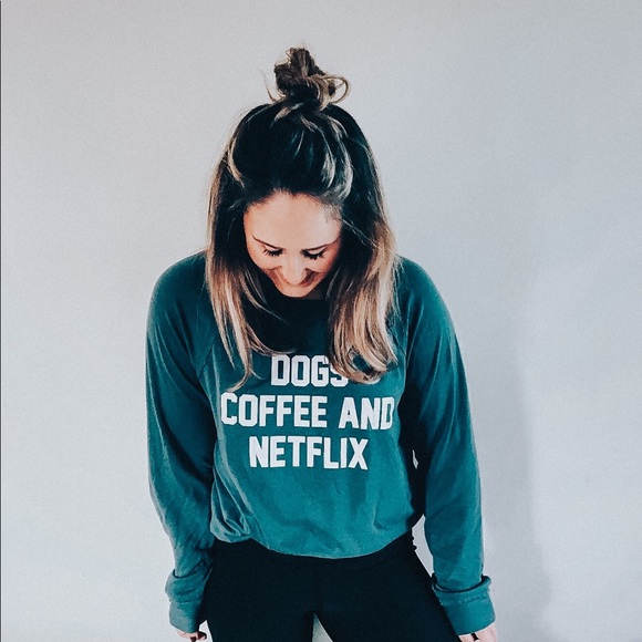 Dogs, Coffee, and Netflix Sweatshirt - Picture 4 of 4