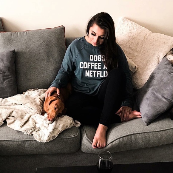 Dogs, Coffee, and Netflix Sweatshirt - Picture 3 of 4