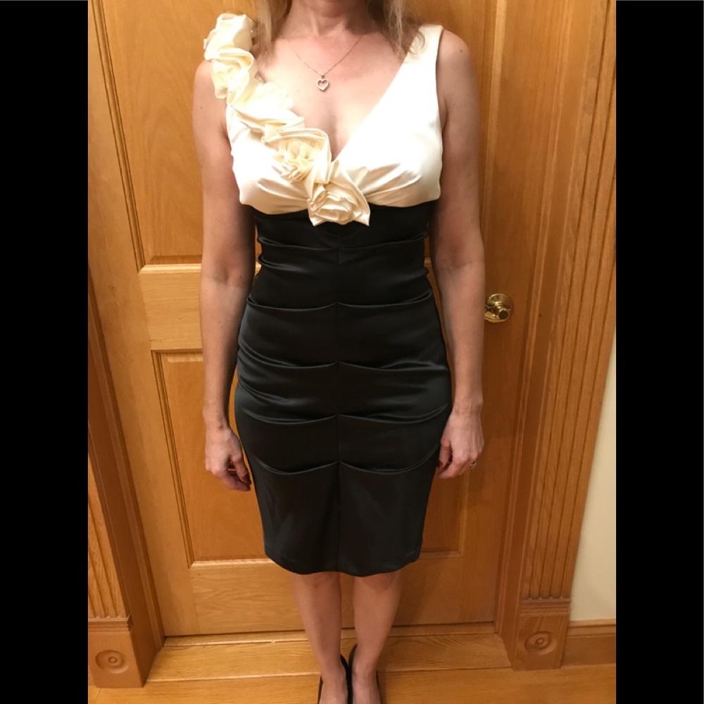 Formal black and white dress.  Wore one time.