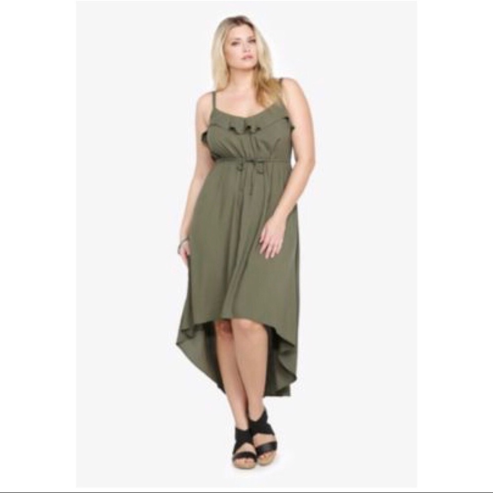 Torrid olive green dress