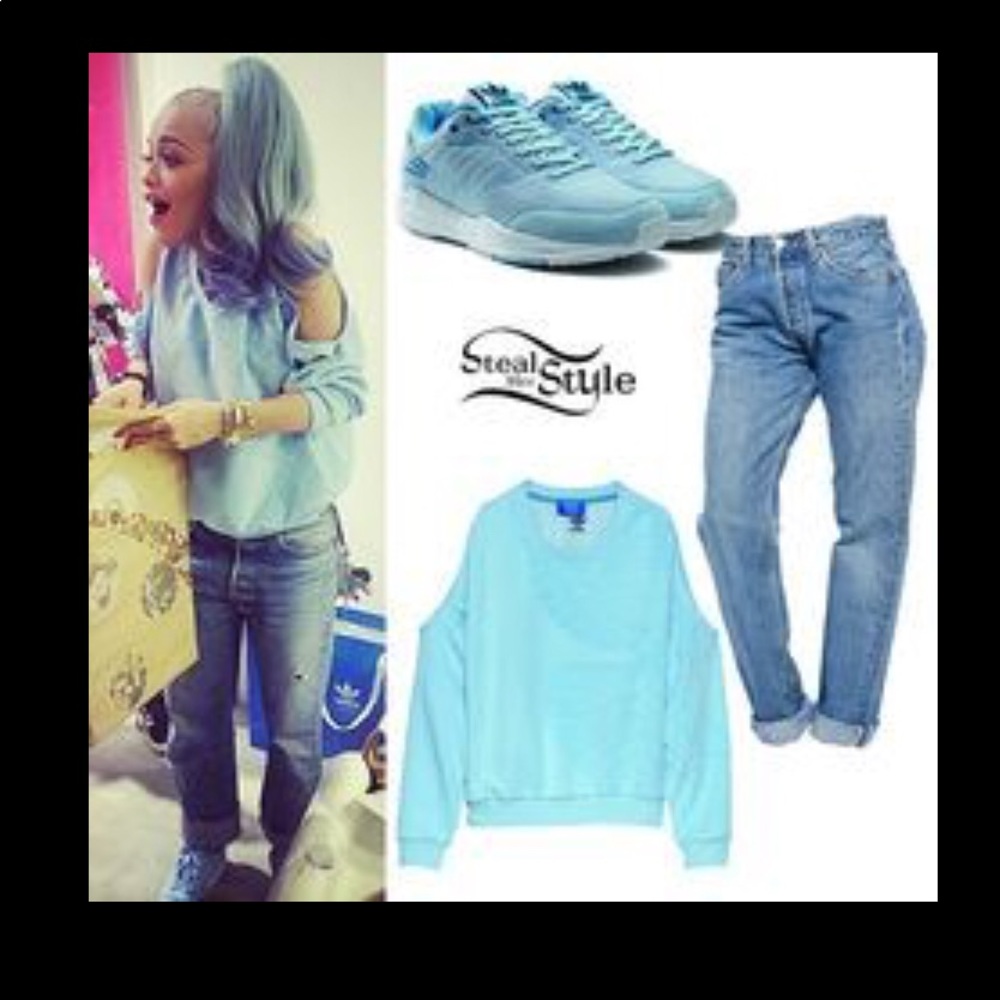 Rita Ora Cold Shoulder Sweatshirt RARE