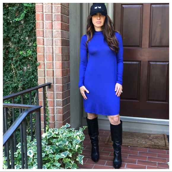 ✨LAST ONE ✨Royal blue high neck swing dress - Picture 2 of 8