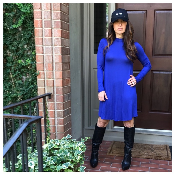 ✨LAST ONE ✨Royal blue high neck swing dress - Picture 5 of 8