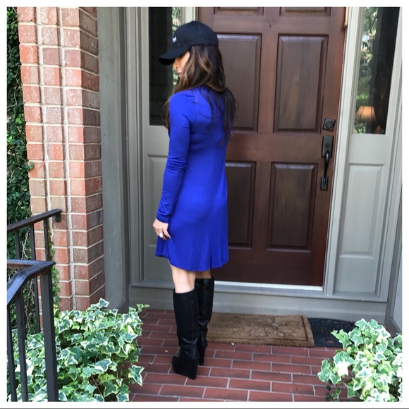 ✨LAST ONE ✨Royal blue high neck swing dress - Picture 7 of 8