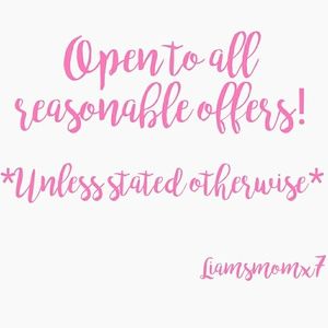 Open to all reasonable offers!