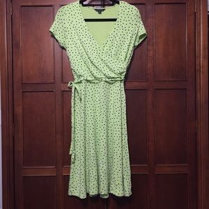 EUC Lands End faux wrap dress