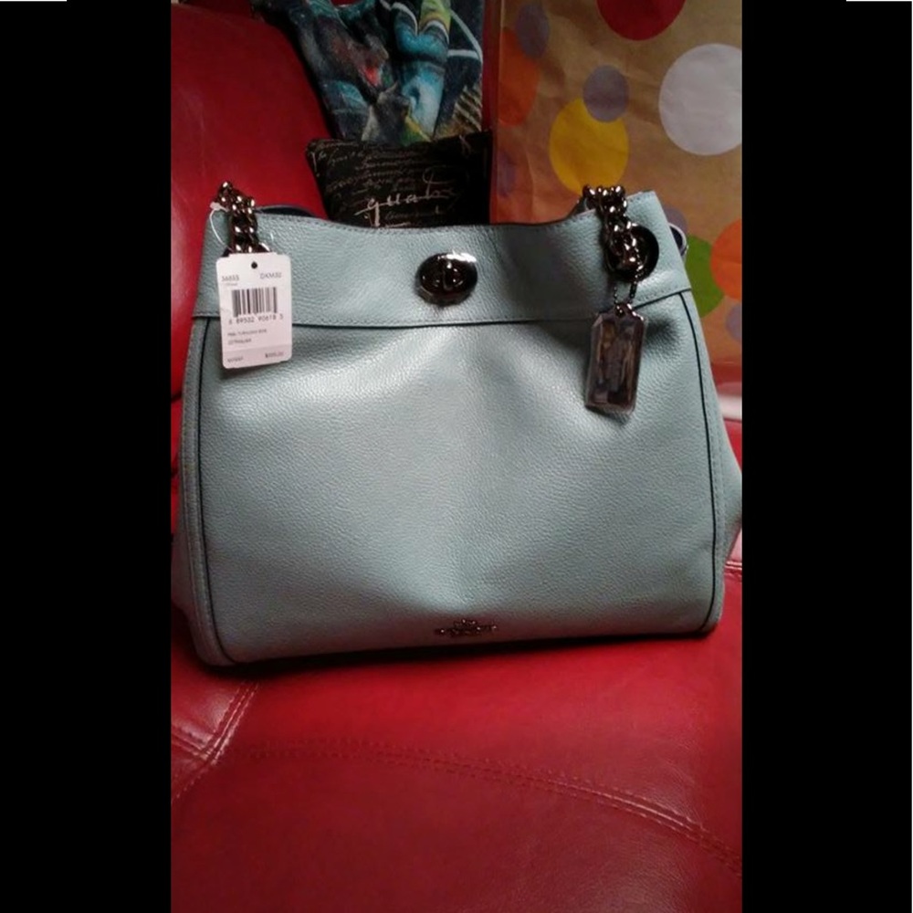 COACH EDIE PEBBLE LEATHER