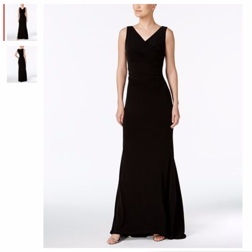 NWT Gorgeous Calvin Klein Ruched Evening Gown