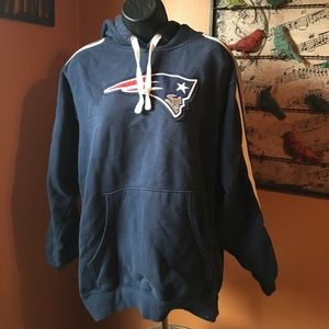 Navy blue New England Patriots sweatshirt