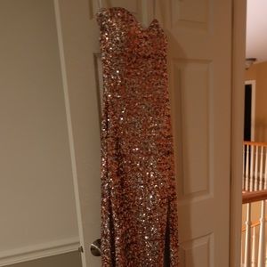 All sequin prom dress