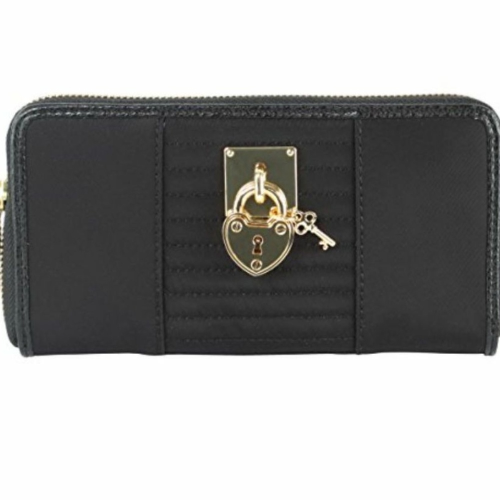 Juicy Couture Black Signature Lock & Key Wallet
