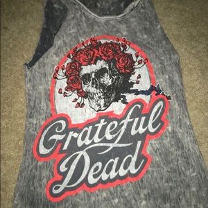 Grateful Dead Rose Skull Tank Top