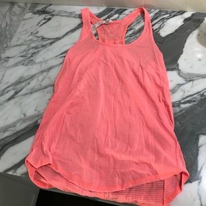Lululemon bright coral relaxed fit keyhole tank 6