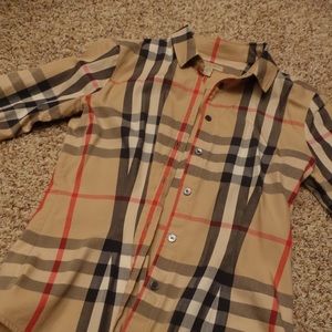 BURBERRY CHECK BUTTON DOWN