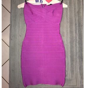 Sweetheart bandage mini dress