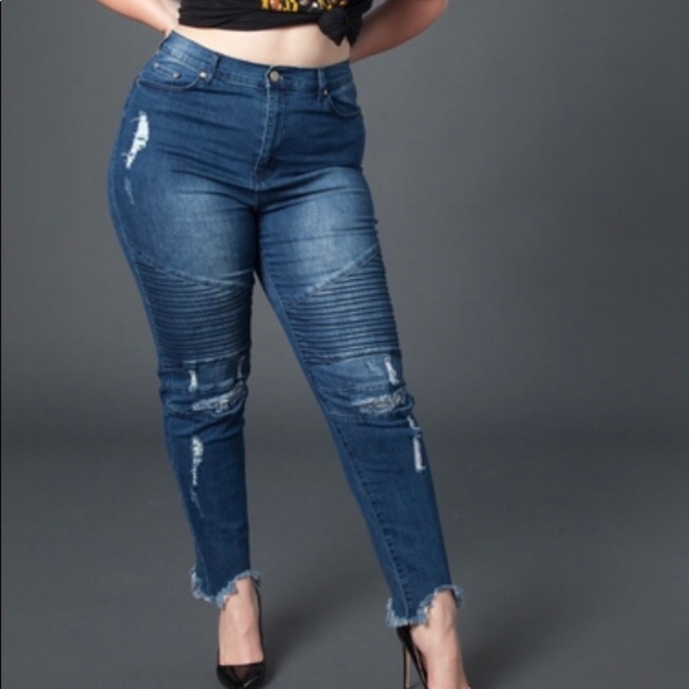 Plus moto jeggings