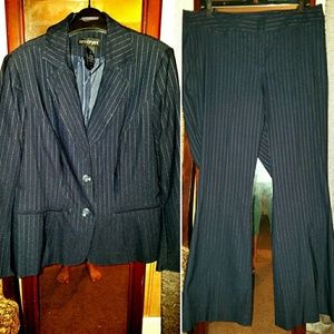 Lane Bryant Wide Pin Stripe Suit.