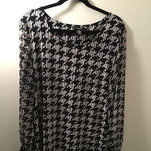 Alfani black and white dress