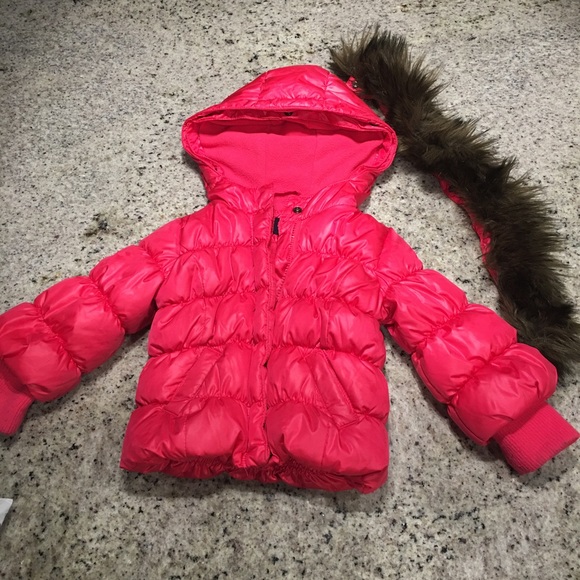 Baby Gap Puffer Coat 18-24m EUC removable fur