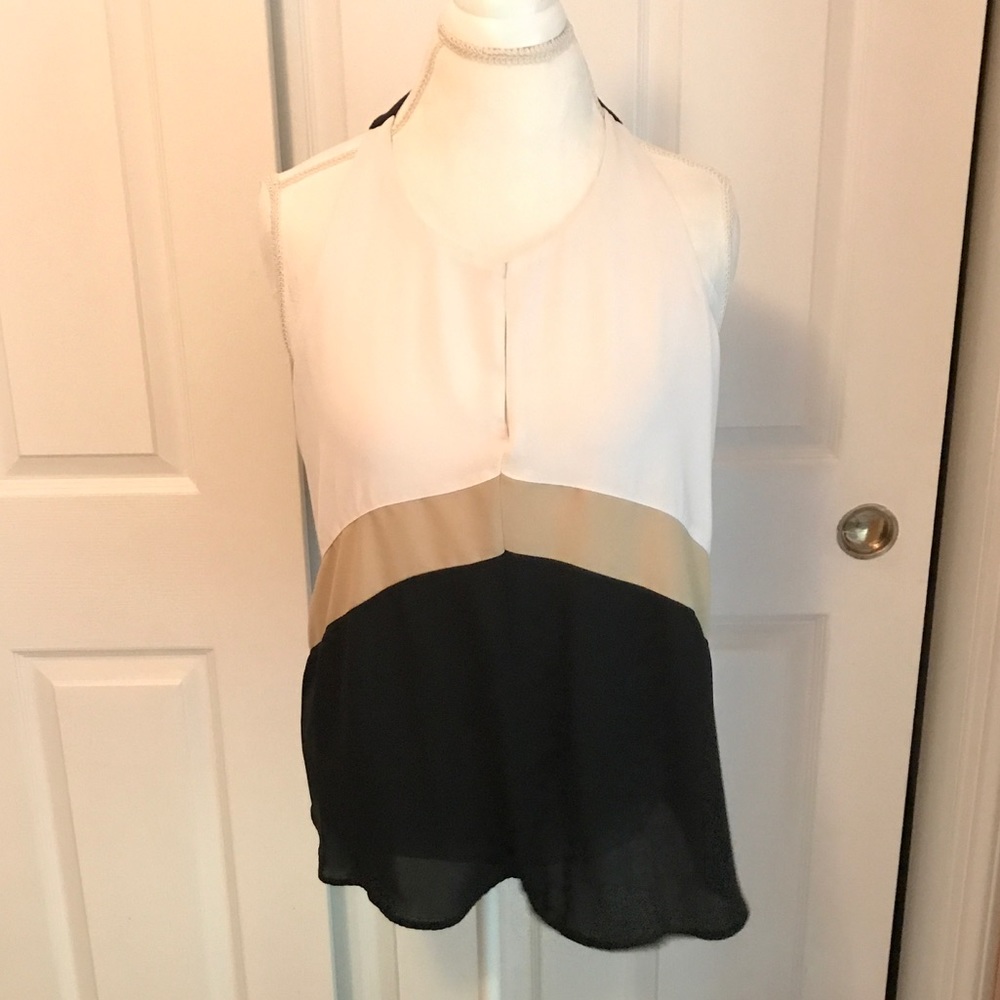 New York and Co Black and White Dress Tank Top