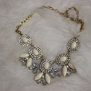 Statement Necklace in Ivory & Gold