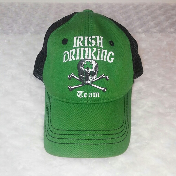 blkcatfashions Other - Irish Drinking Team Green & Black Snapback Cap
