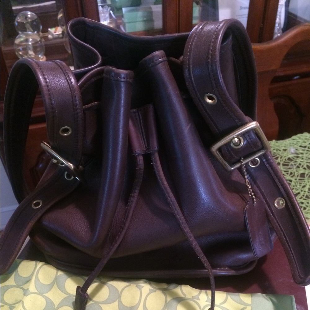 Coach Leather Lula's Legacy Drawstring Bucket Bag