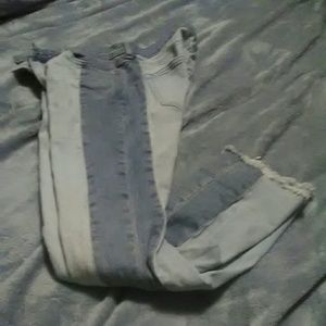 Two toned skinny jeans