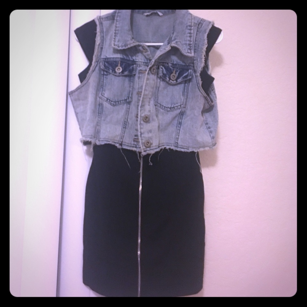 Vintage Jean jacket vest