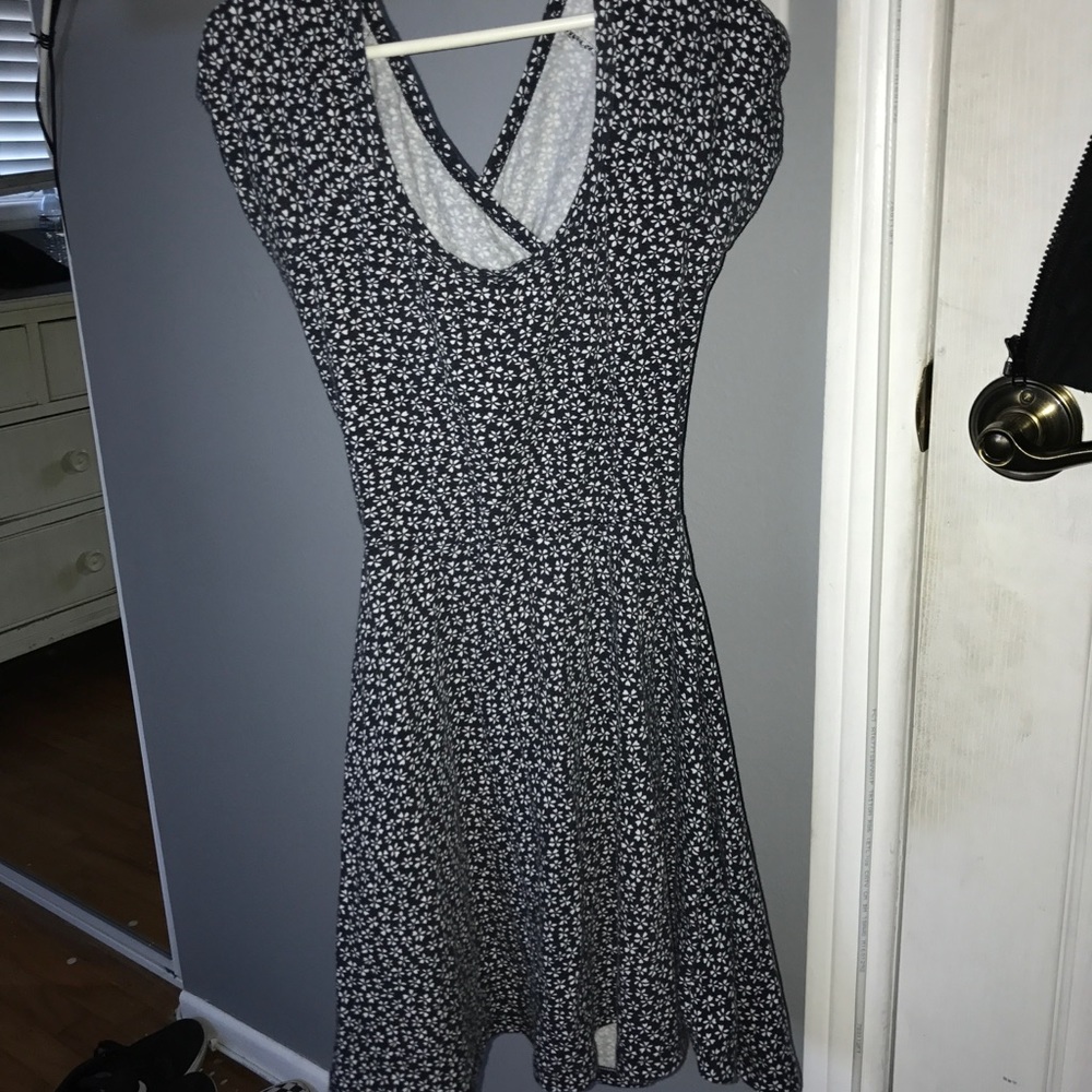 Navy floral brandy dress
