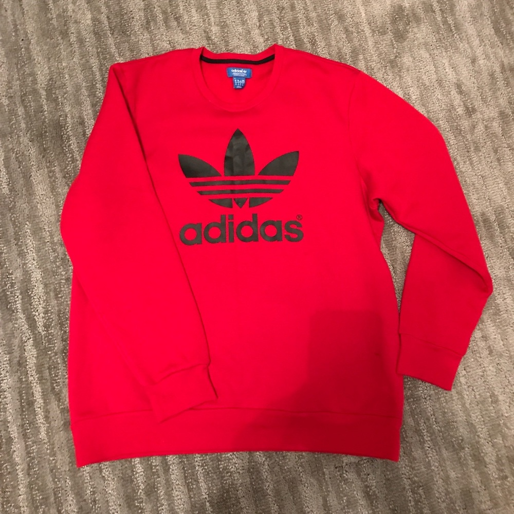 Oversized Red Adidas sweatshirt