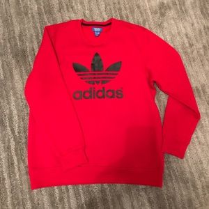 Oversized Red Adidas sweatshirt