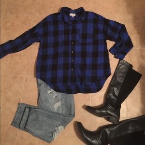 Warm Black and Blue plaid shirt