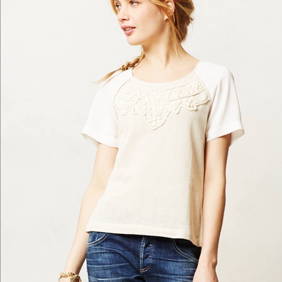 Anthropologie Tops - Anthro Greylin Freyja embellished sweater tee