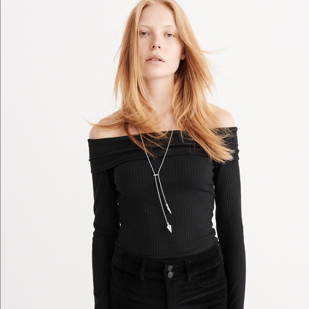 Ribbed Off the Shoulder Top