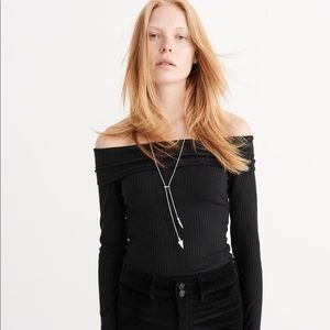 Ribbed Off the Shoulder Top