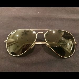 Large Polarized Ray-Ban Aviator Sunglasses