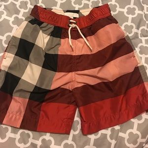 Boys Burberry swim trunks