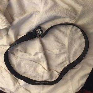 Express black double buckle belt