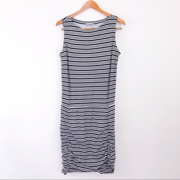 Athleta Dresses & Skirts - Athleta Navy Striped Tulip Dress